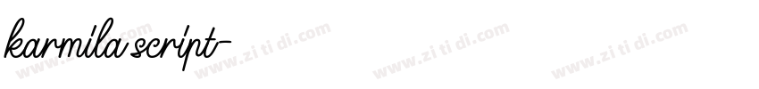 karmila script字体转换